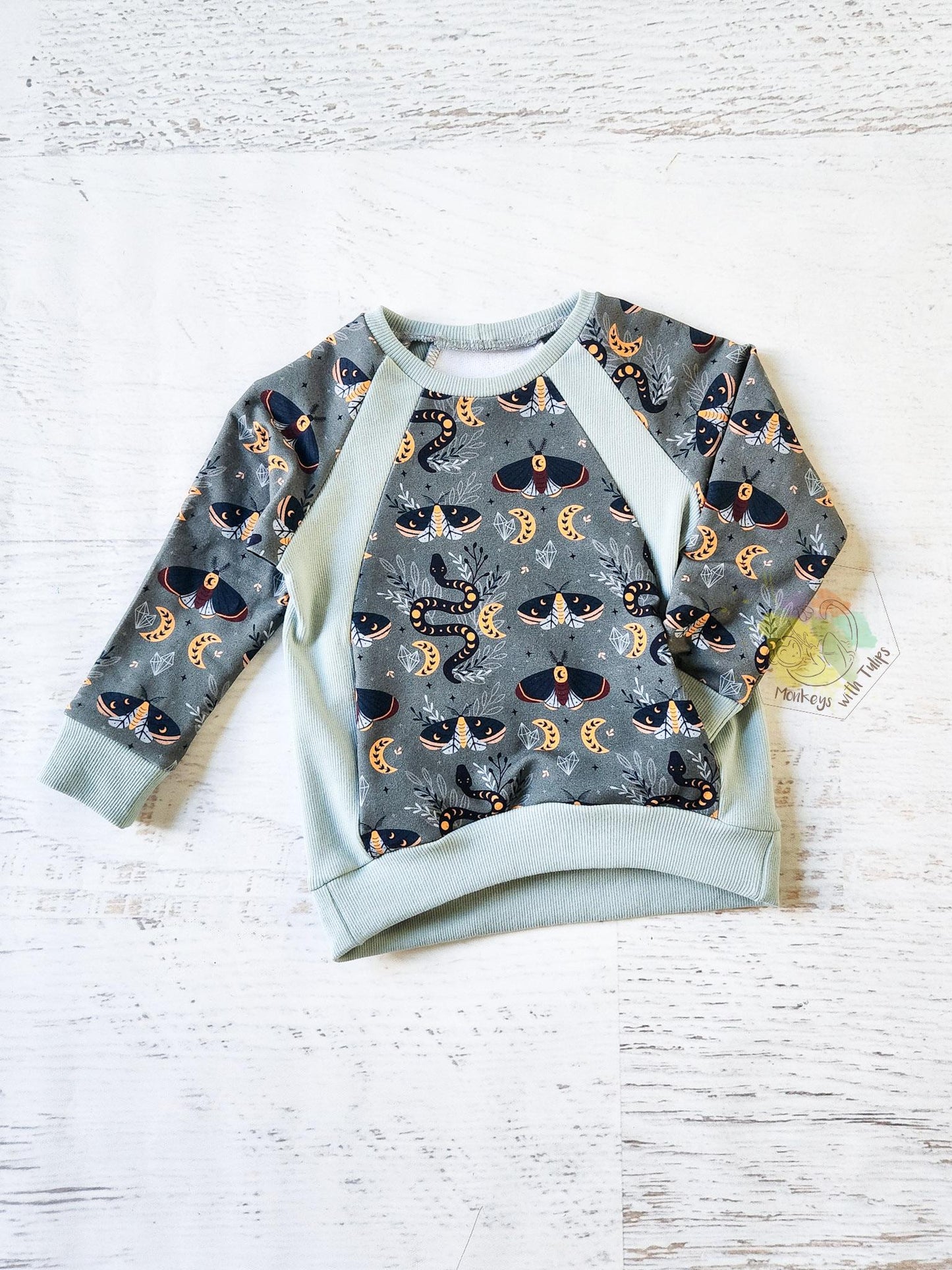 Forest Creatures pullover, size 2/3t