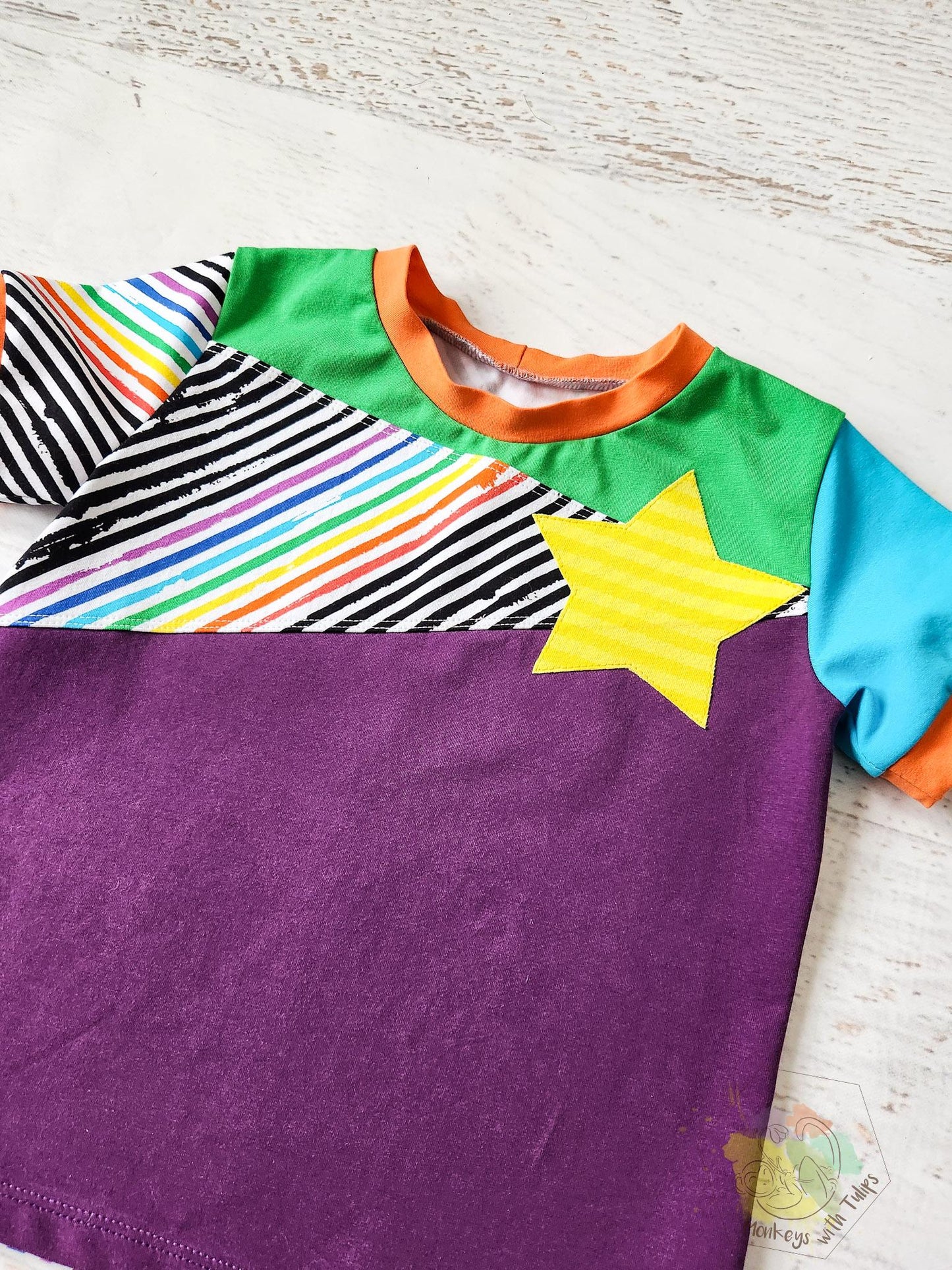 Paint a Rainbow tee, size 3t