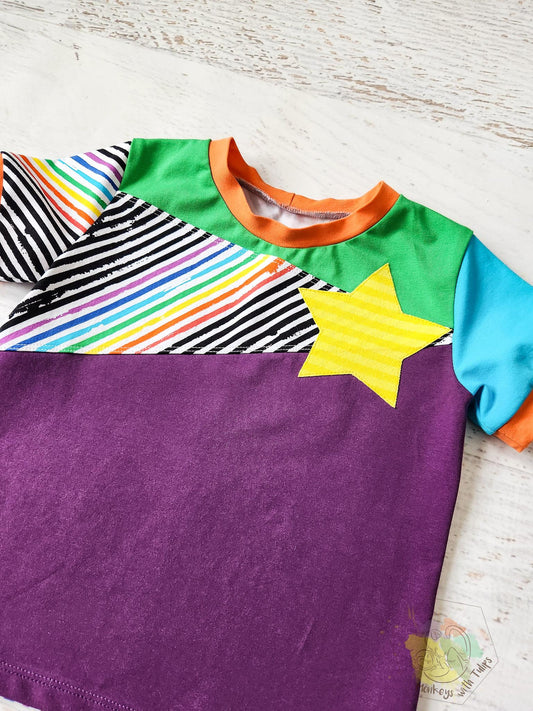 Paint a Rainbow tee, size 3t