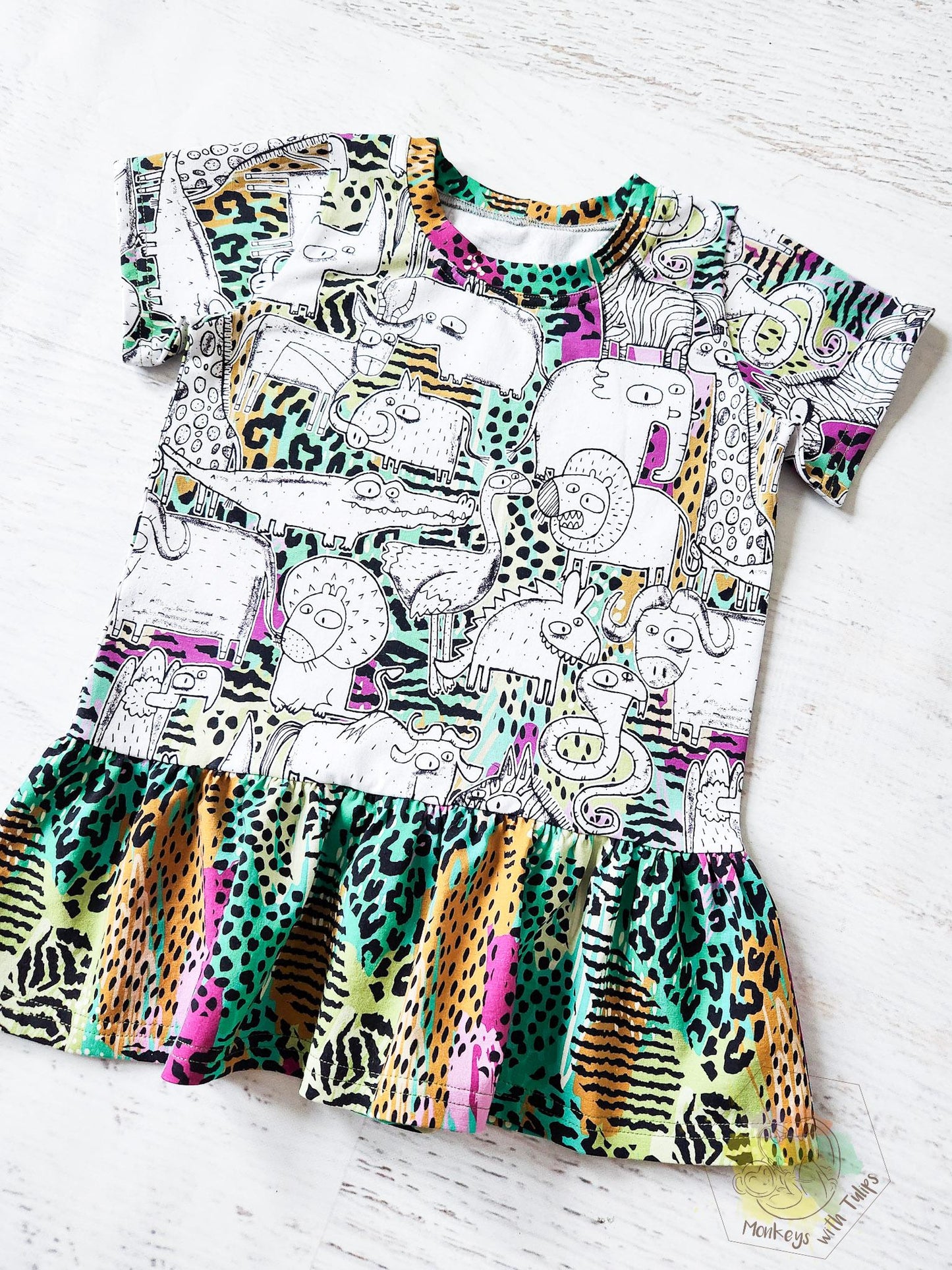 Wild peplum, size 5t