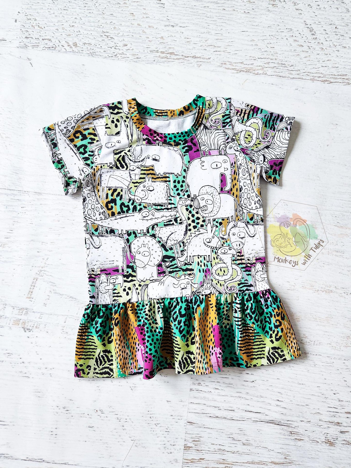 Wild peplum, size 5t