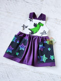 Dragon pocket pinafore, size 3t