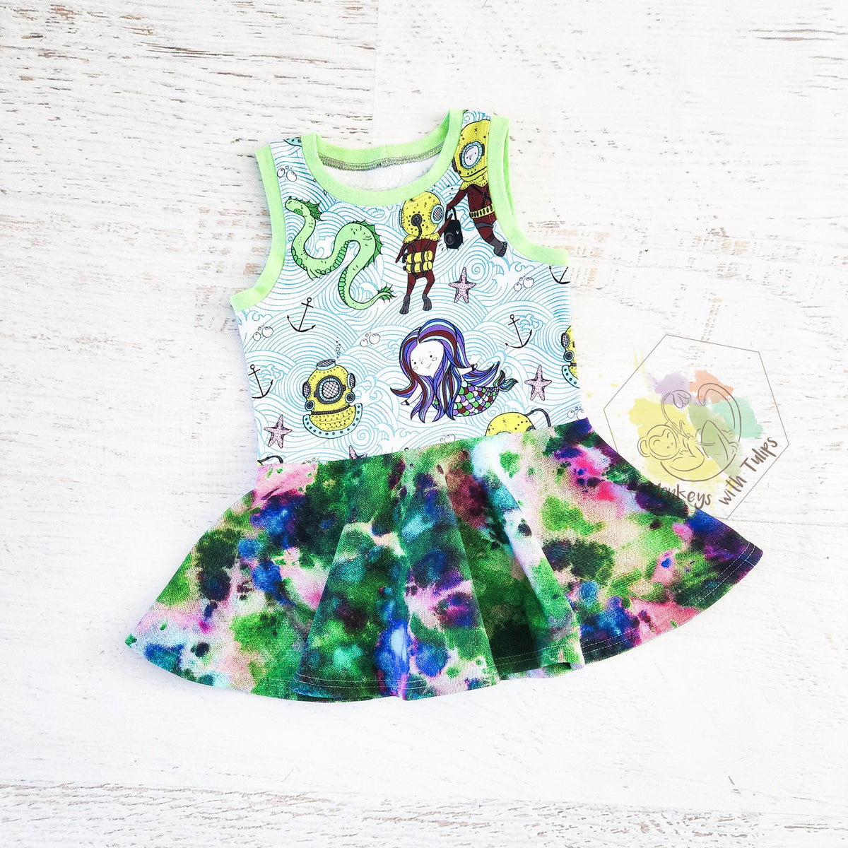 Deep Sea Twirl Peplum, size 5T