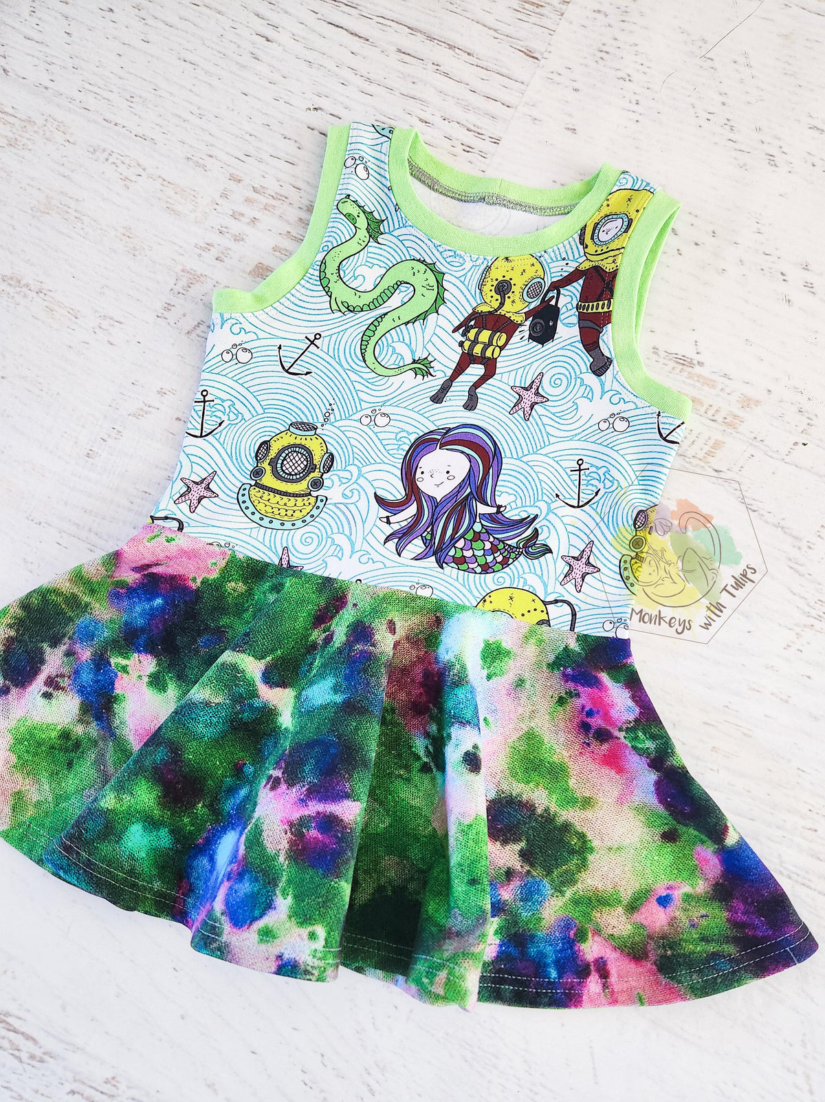 Deep Sea Twirl Peplum, size 5T