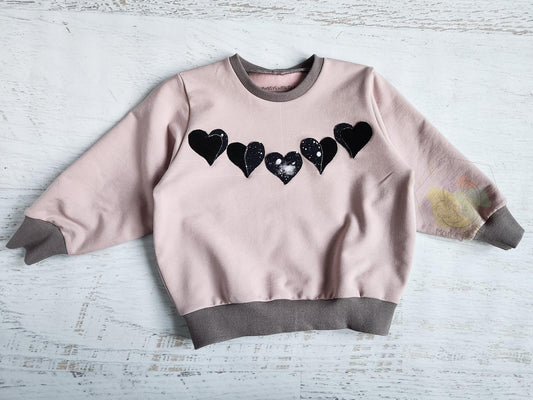 Heart Phase retro sweatshirt (full moon), size 2/3t