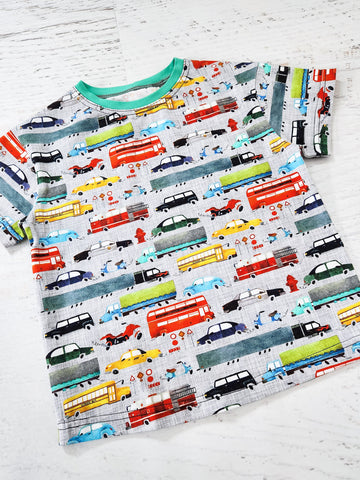 Vehicles drop shoulder tee, sz 4t