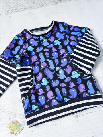 Ghosts pocket tee, size 3t