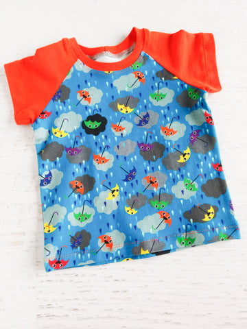 Rainy raglan, short sleeve, size 9-12 month