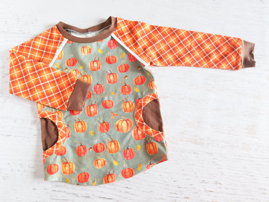 Pumpkin pocket raglan, 2/3T