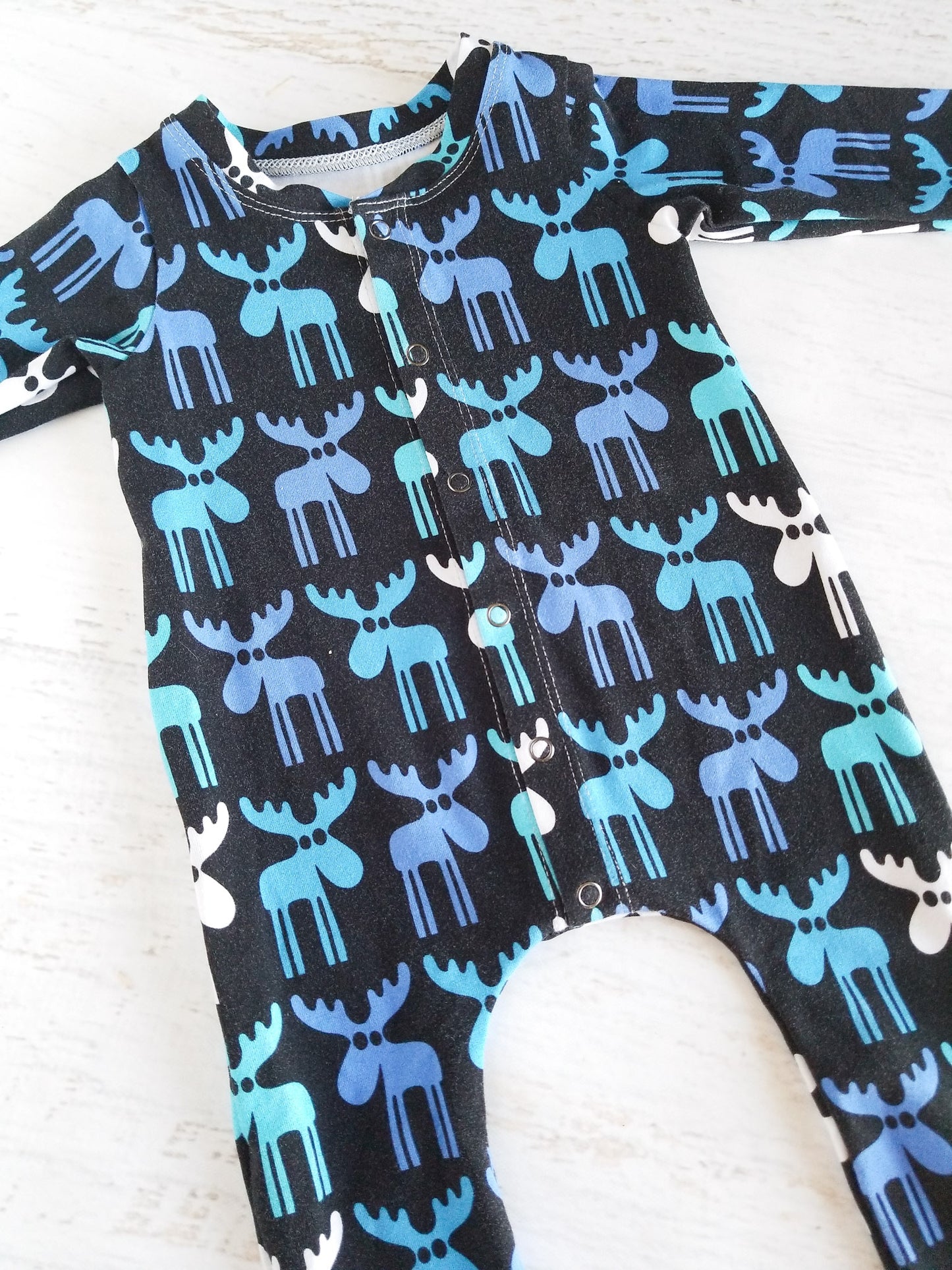 Snap up relaxed romper, baby sizes