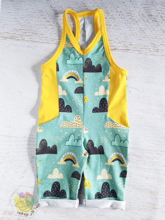 Cloudy Day romper, size 12 month