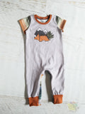 Sweater dinos rompaloones, size 12-18 months.